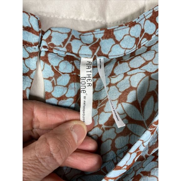 Anthropologie Feather Bone Flutter Ruffle Top XL - Picture 4 of 10